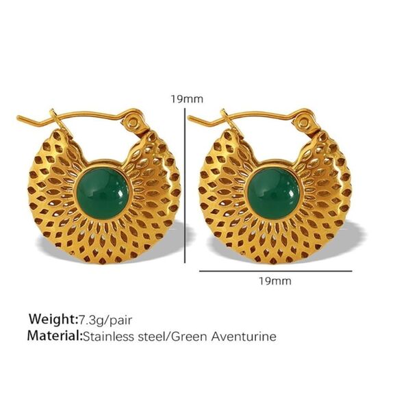 Lightweight 18K Gold Plated hoop Earrings - Picture 4 of 5